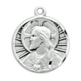 thumbnail image 2 of Sacred Heart of Jesus Sterling Silver Scapular Medal Pendant Necklace, 2 of 7
