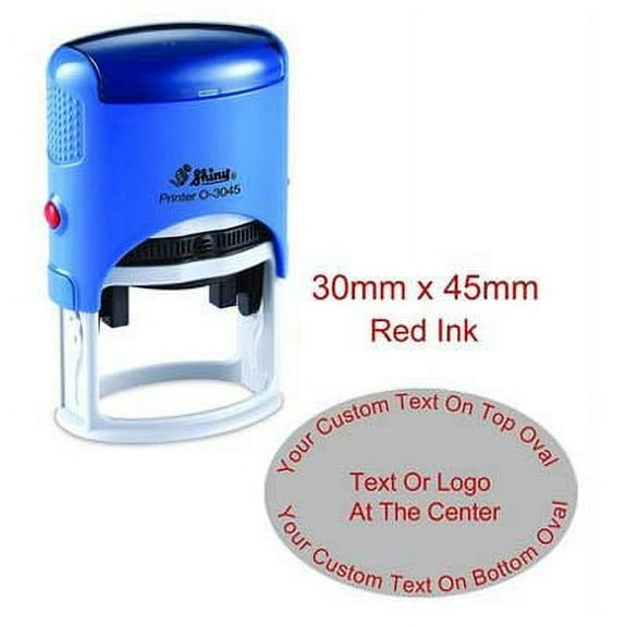 Shiny O-3045 Self Inking Oval Rubber Custom Logo Stamp Shiny Office Stationery 30 x 45mm