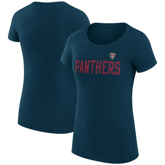 Women's G-III 4Her by Carl Banks Navy Florida Panthers Super-Slim Fit Lightweight Dot Print Team T-Shirt