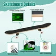 thumbnail image 4 of 31'' Complete Skateboard 7 Layer Canadian Maple Double Kick Deck Skateboards Raster version Head agressive green fire tiger black Skate Board for Beginner Adult Gifts, 4 of 5