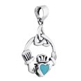 thumbnail image 4 of AeraVida Celtic Trinity Knot & Claddagh with Green Turquoise Inlay Sterling Silver Pendant Anniversary Jewelry Gift for Women Accessories, 4 of 4