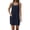Dark Blue, variant on Shift Dresses for Women Square Neck Sleeveless Button Detail Midi Dress with Pockets Casual Summer Vacation Sundress Blue S