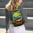 thumbnail image 6 of Rateoe Tree Frog Pattern Canvas College Laptop Backpack,Travel Daypack,Durable Rucksack Travel Notebook Bag School Backpack Book Bag for Men Women-Small, 6 of 7