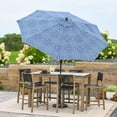 thumbnail image 4 of (2 pack) Better Homes & Gardens 9' Blue and Green Medallion Patio Umbrella Crank Lift and 3 Position Tilt, 4 of 8