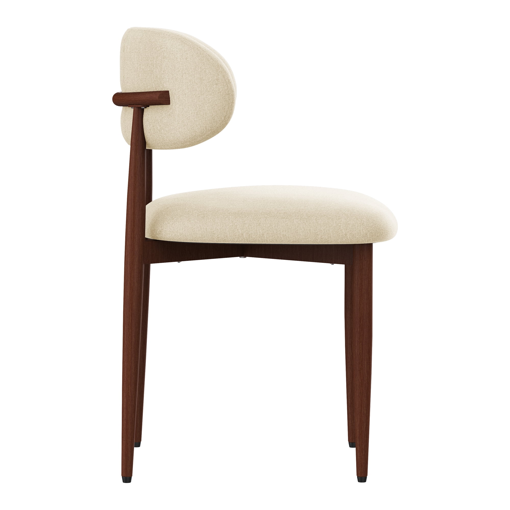 Dining Chairs Set Of 4, Chenille Fabric Cushioned Dining Chair, Carbon Steel Chair Leg Bracket With Wooden Veneer, Suitable For Commercial And Family Restaurants