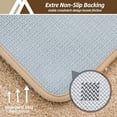 thumbnail image 4 of Toilet Rugs U-Shaped 24"x20",Soft Absorbent Bath Mat with Non-Slip TPR Backing, Machine Washable Shaggy Bath Rug for Toilet,Beige, 4 of 7