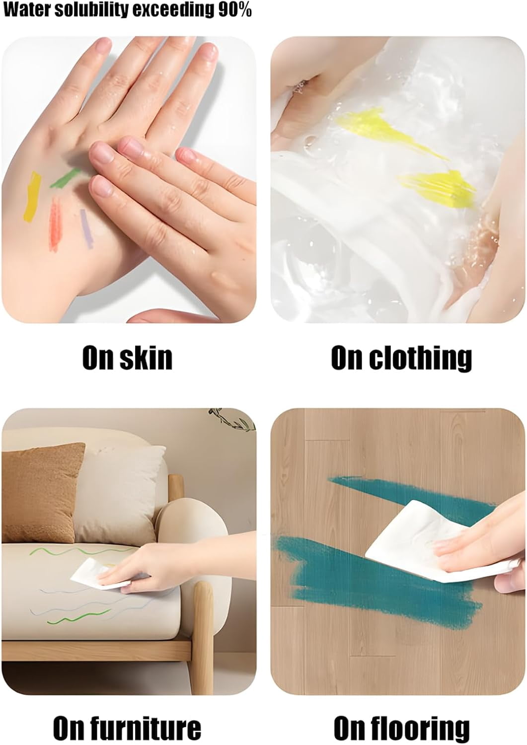 Silky Crayons, Non-Toxic Washable Crayonss, Ultra-Silky Easy-Grip Art Supplies