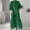 Green, variant on Babysbule Dresses For Women Stylish Ladies Round Neck Loose Three Quarter Sleeve Solid Ankle-Dress Long Dress