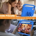 thumbnail image 4 of SaniMore for Lenovo Tab M11 11" 2024 EVA Kids Case, Skid-Proof Texture Case with Holder & Foldable 2 in 1 Kickstand Pencil Holder Shockproof Protective Case for Boys Girls, Blue, 4 of 7
