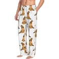 thumbnail image 2 of Uemuo German Shepherd Dog Pattern Men's Wide Leg Palazzo Lounge Pants with Pockets Light Weight Loose Comfy Casual Pajama Pants-Small, 2 of 9