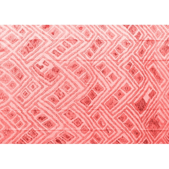 Ahgly Company Indoor Rectangle Abstract Red Modern Area Rugs, 5' x 8'