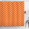 thumbnail image 1 of Ambesonne Orange and White Shower Curtain, Japanese Lotus, 69"Wx84"L, Orange and White, 1 of 3