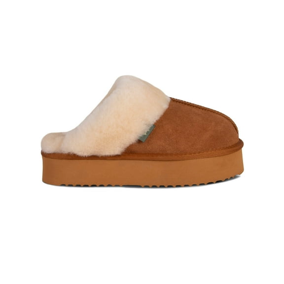 Cloud Nine Sheepskin Ladies Platform Scuff Slipper