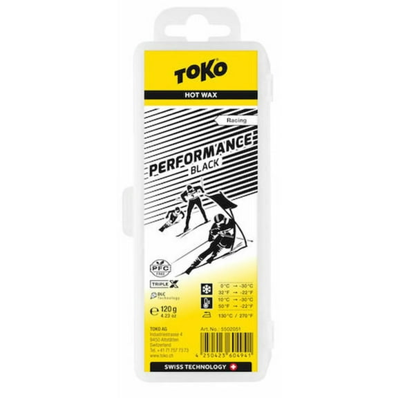 Toko Performance Ski and Snowboard Race Wax 120g - Black