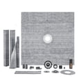 thumbnail image 6 of 72x72 Shower Pan Kit with Drain, ABS Flange & Membrane - Shower Base for Bathroom Remodel, 6 of 7