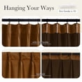 thumbnail image 3 of NICETOWN Gold Brown Velvet Blackout Curtains 96 Inch Long, Pinch Pleat Luxury Thermal Insulated Velvet Drapes, Energy Saving Room Darkening Window Panels for Bedroom Living Room, W40 x L96, 2 Panels, 3 of 9