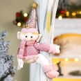thumbnail image 3 of Christmas Pink Doll Curtain Buckle Pink Snowman Doll Christmas Curtain Decoration Curtain Hook Clips Hanging Ornament, 3 of 9