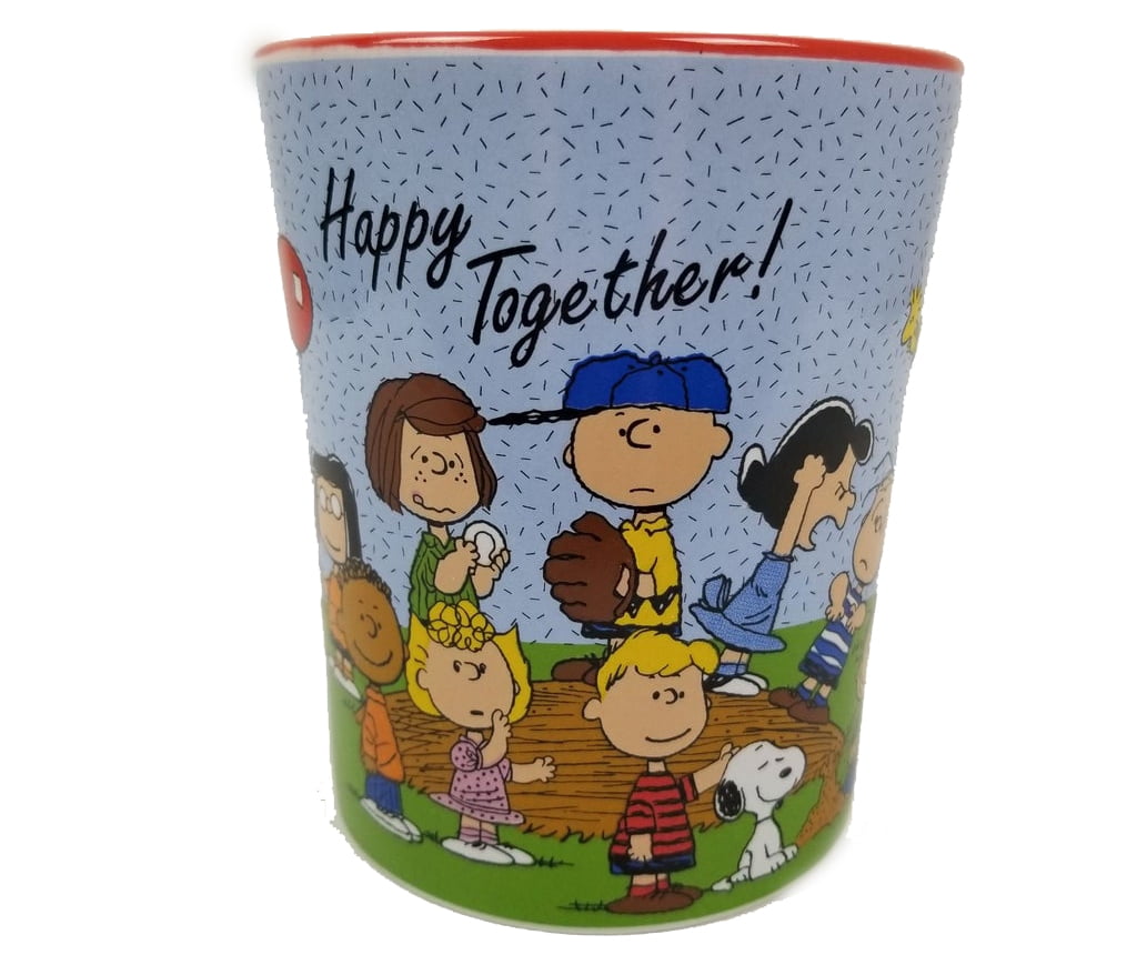 PEANUTS Snoopy HAPPY TOGETHER Charlie Brown & The Gang Coffee Tea Mug ...
