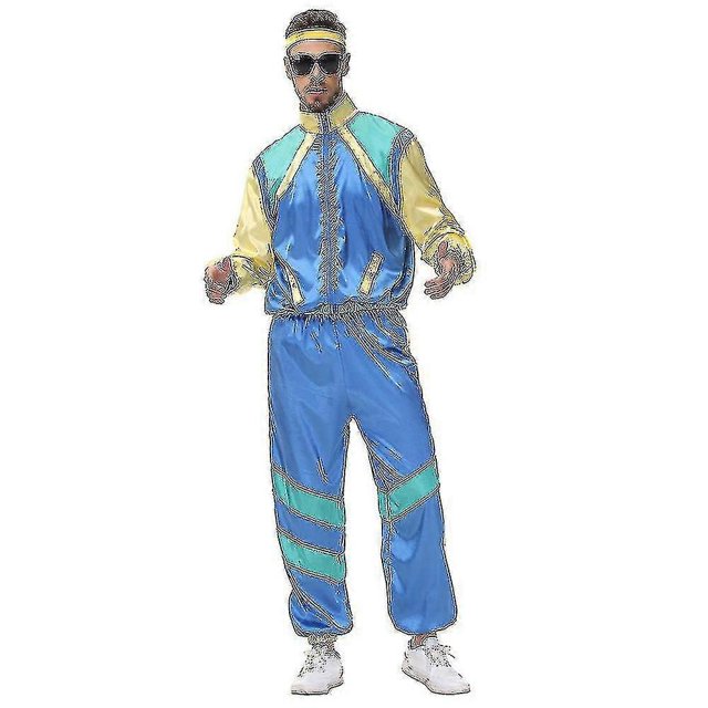 Conjunto de chándal retro para pareja de los 80 y traje de hip hop de los 90 para fiesta para hombres y mujeres