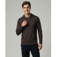 thumbnail image 2 of Real Essentials 3 Pack: Men's Cotton Henley Pullover Hoodie Casual Workout Comfort Long Sleeve Hooded Sweatshirt Big & Tall, 2 of 6