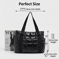 thumbnail image 5 of Womens Large Puffy Quilted Tote Bag with 3 outer Pockets,Ladies Fashion Soft Lightweight Shoulder Bag Handbag for Shipping,Travel(Black Totes), 5 of 8