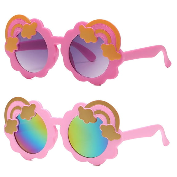 GJX 2Pcs Baby Sunglasses Toddler Girl Sunglasses Kids Sunglasses Boys,Style1