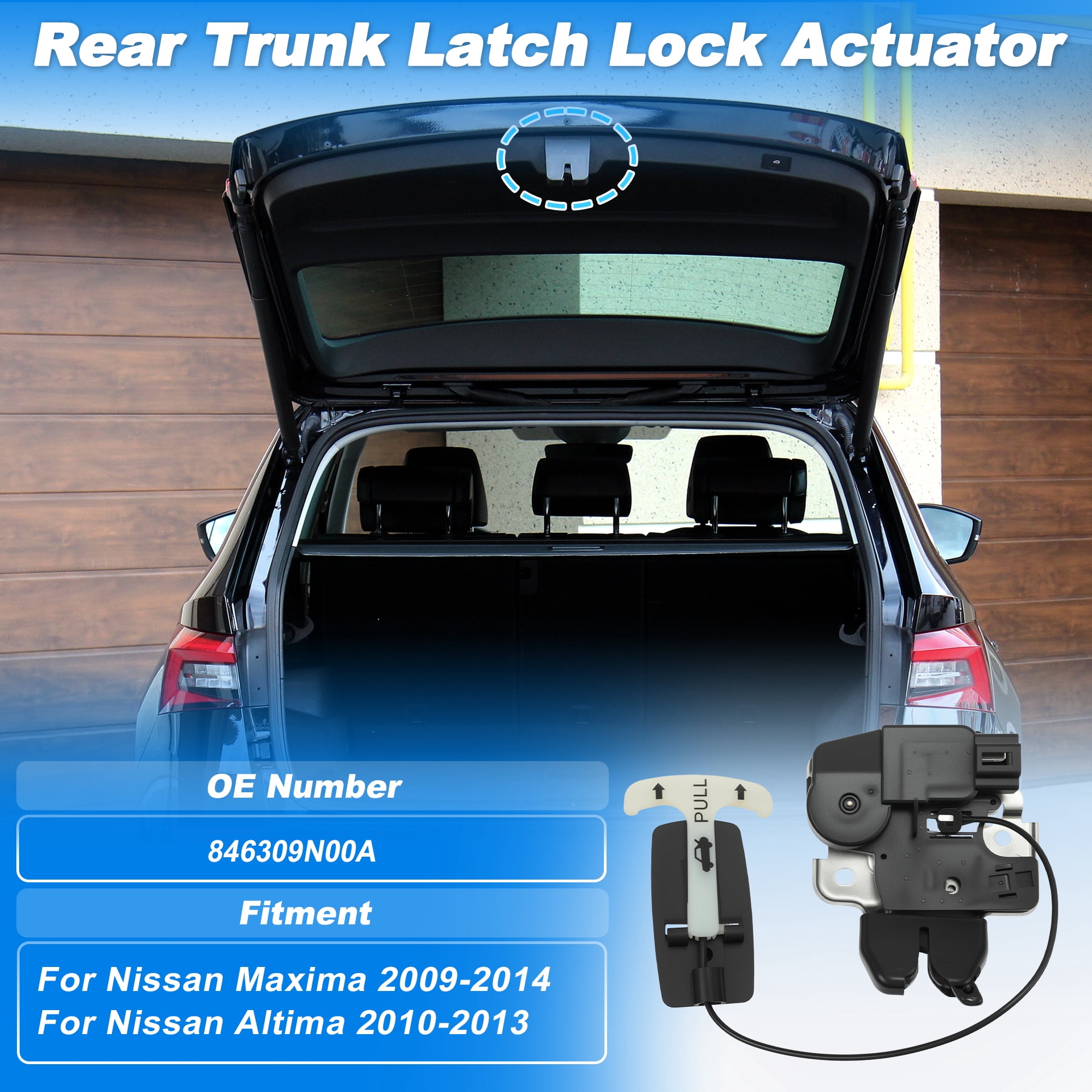 Unique Bargains 846309N00A Rear Trunk Latch Lock Actuator for Nissan Maxima 09-14