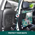 thumbnail image 5 of Car Seat Back Protector,Waterproof & Stain Resistant Kick Mats with Tablet Holder & Organizer Pockets,Easy-Clean Nylon Back Seat Protector A Peacock, 5 of 7