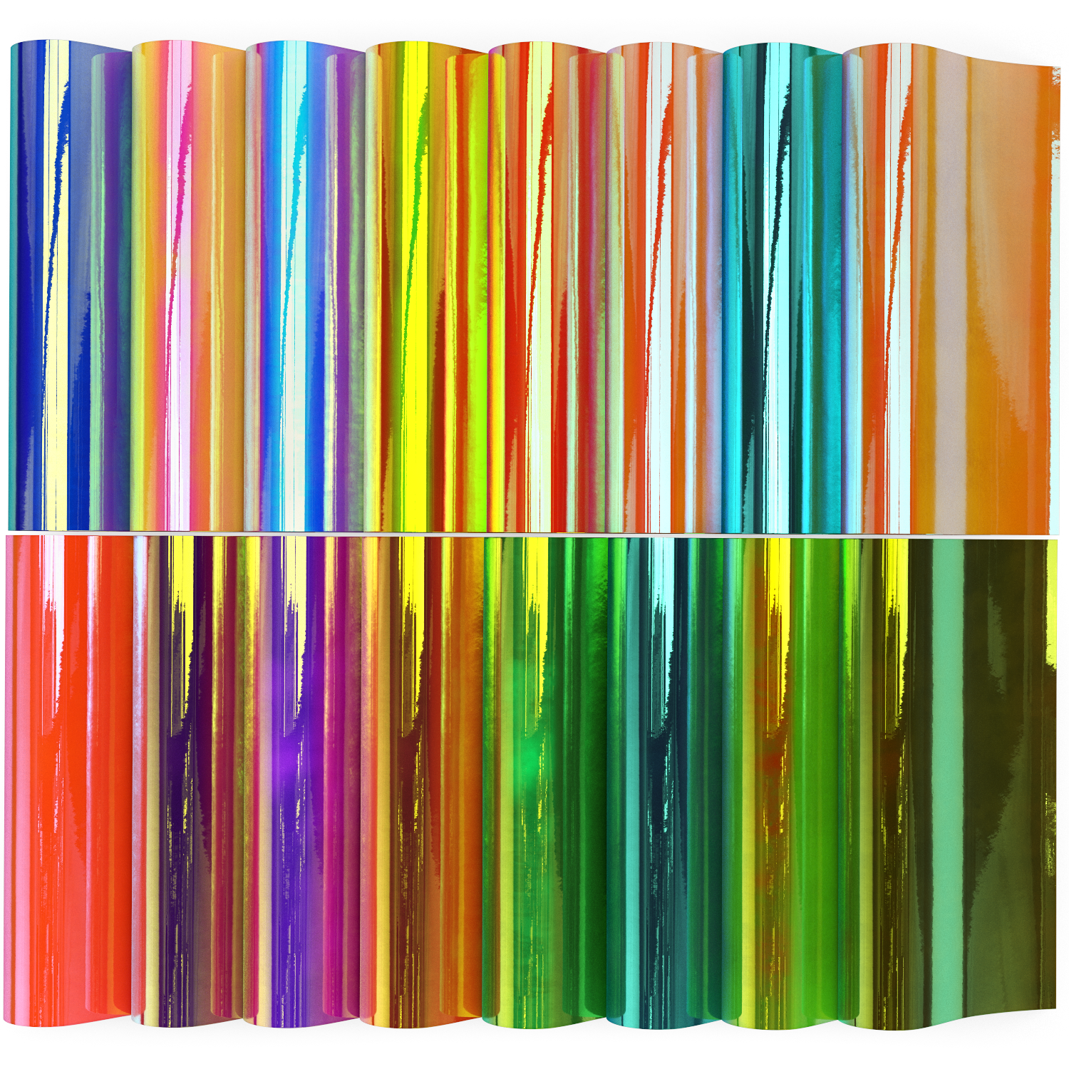 Arteza Self Adhesive Vinyl, Holographic, Assorted Tones, 12"x12" - 16 Pack