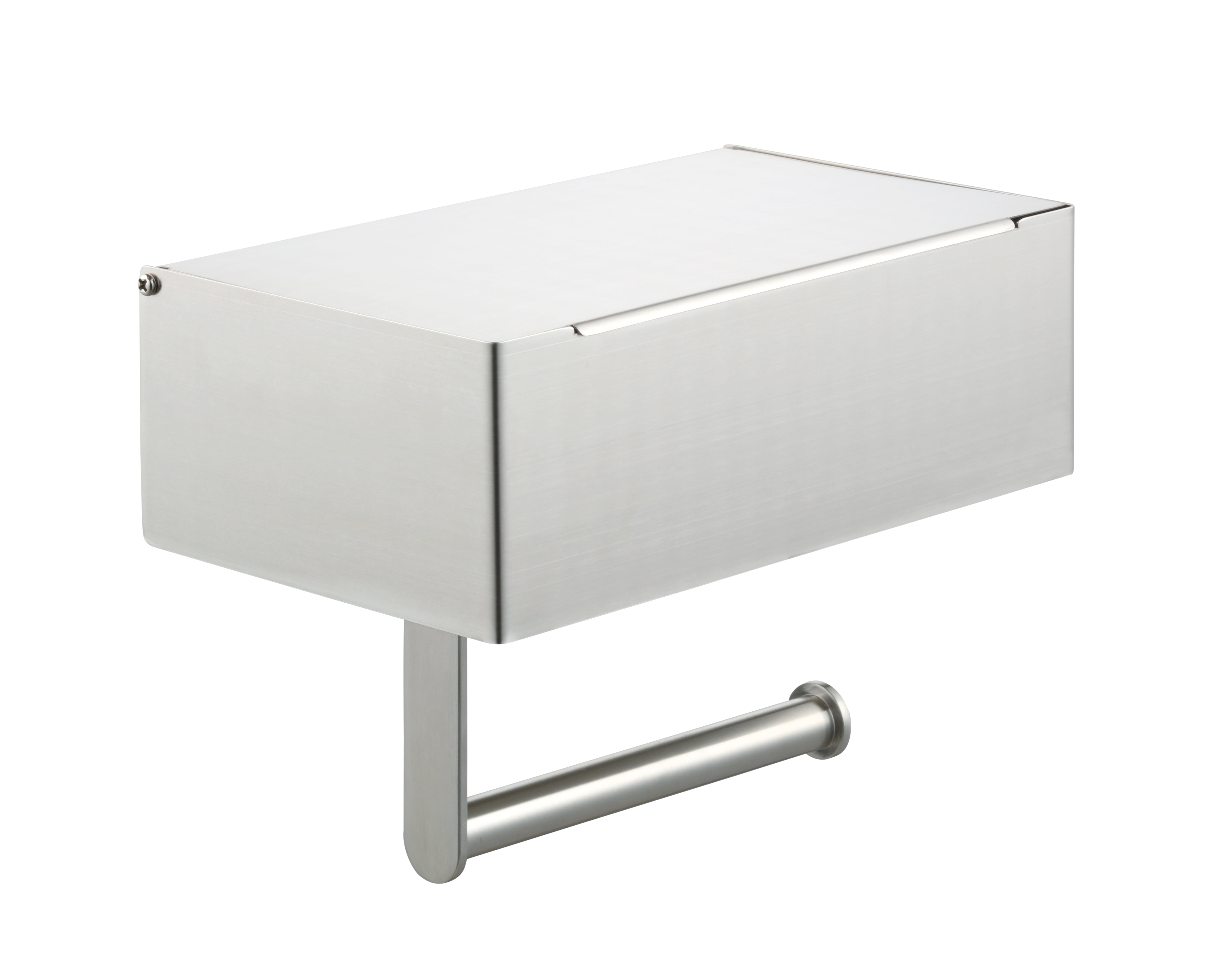 Better Homes & Gardens Toilet Paper Holder with Storage in Satin Nickel