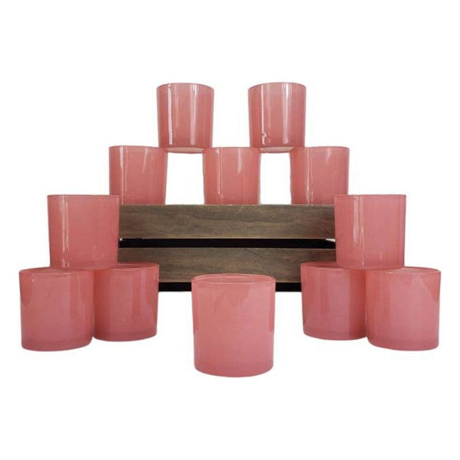 9 oz. Monticiano Ballerina Pink Empty Candle Jar candle vessels for DIY candle-making projects (Box of 12) FREE SHIPPING