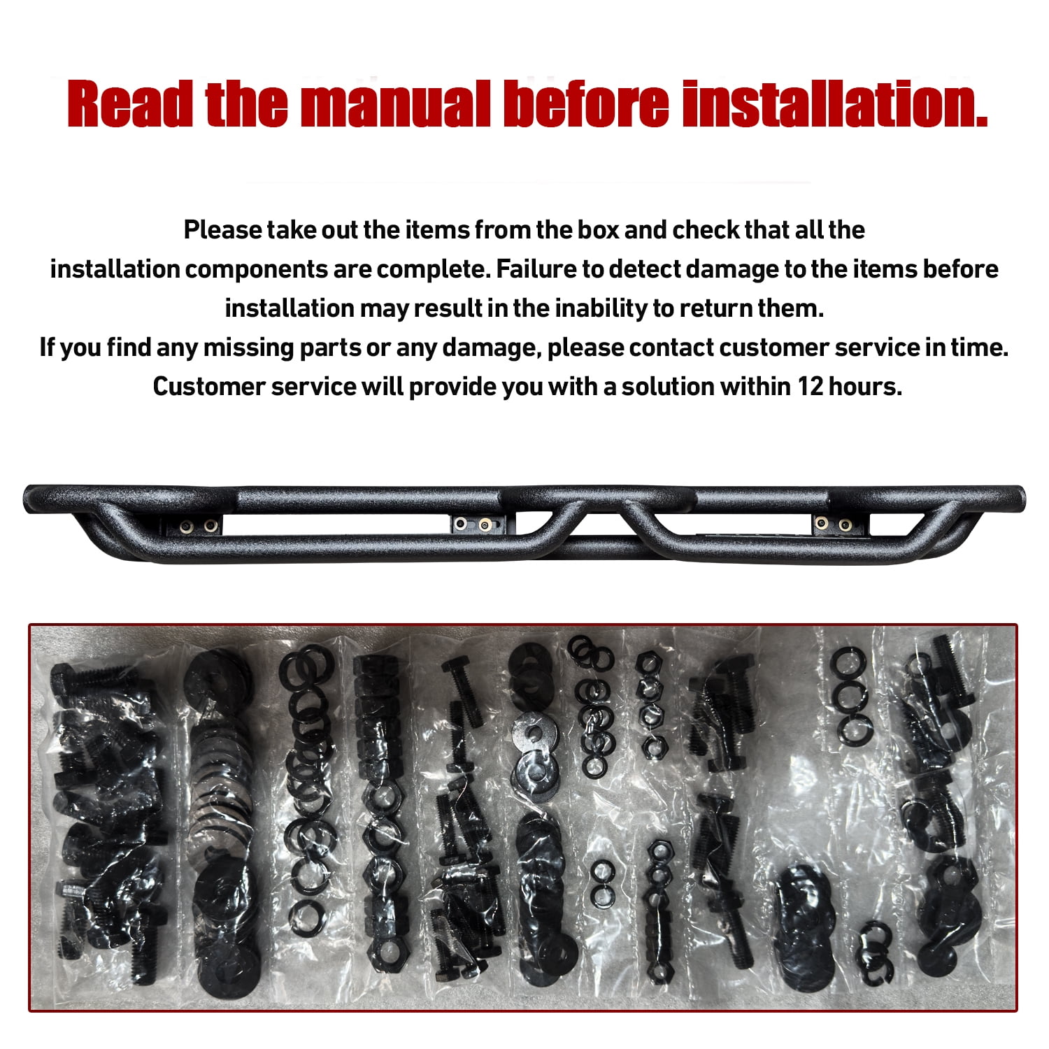 Vijay Running Boards Compatible with 2018-2026 Jeep Wrangler JL 4-Door A Pair Bolt-on Side Steps Rails Steel Nerf Bars