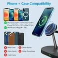 thumbnail image 4 of UUTO 5 in 1 Magnetic Wireless Charger Compatible for iPhone 13/12 Series, iWatch 7/SE/6/5/4/3/2, Airpods 3/2/Pro, 15W Fast Wireless Charging Station with QC 3.0 Adapter, 4 of 8