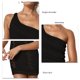 thumbnail image 4 of Traje de baño de punto para mujer, traje de baño calado con un solo hombro, vestido que cubre para el verano, 4 of 5