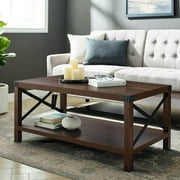 Walker Edison Metal X Rectangular Coffee Table - Available in 4 Colours