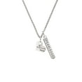 thumbnail image 2 of Delight Jewelry Silvertone Small True Love Waits Heart Silvertone Fearless Bar Charm Necklace, 23", 2 of 4