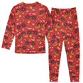 thumbnail image 2 of Dailycode Cotton Pajama Set Snug Fit Long Sleeve Top and Pants for 18M-8Y Truck Bell Snowflake, 2 of 7