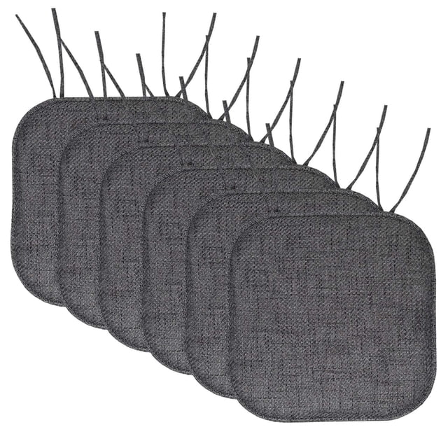 Cojín para silla Sweet Home Collection, espuma viscoelástica, paquete de 6