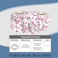thumbnail image 3 of Cherry Blossoms Round Tablecloth 60 Inch,Waterproof Table Cloth Cover Cover Heat Resistant for Kitchen Dining Indoor Outdoor Farmhouse Decor, 3 of 6