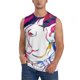 thumbnail image 1 of Balery Colorful Bulldog Camisetas sin mangas para hombre, absorbe la humedad y protege contra el mal olor.-Large, 1 of 7