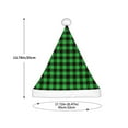 thumbnail image 3 of Fuzoiu Buffalo Plaid Green Black Print Santa Hat Christmas Hat for kids,Santa Hats with Pompom, Unisex Xmas Holiday Hat for Christmas New Year Festive Party Supplies, 3 of 6