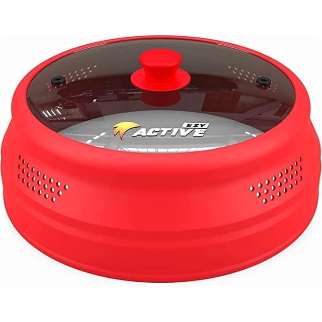 Tapa para microondas EZY ACTIVE plegable de vidrio y silicona roja