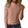 thumbnail image 4 of Soyumi Loungewear tops Going Out tops Oversize Trendy tops Womens Long Sleeve top Flannel Shirts Casual Comfortable Graphic Trendy Sweatshirts Womens Blouses Fall tops Warm Wrap tops Cozy, Coffee, 4 of 9