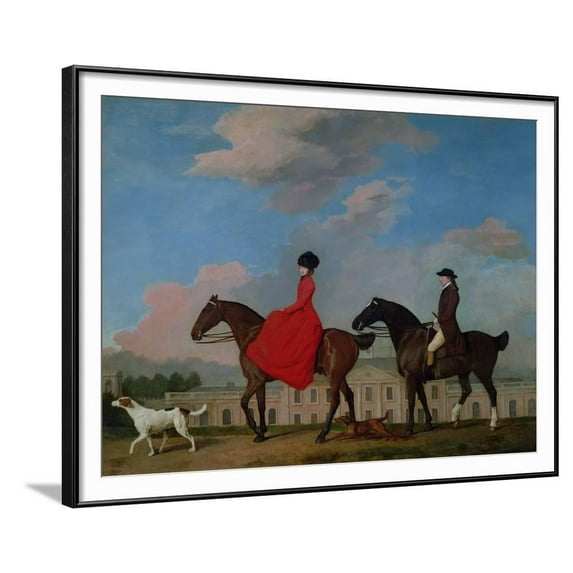 John and Sophia Musters Riding at Colwick Hall, 1777, Animals Figurative Framed Art Print Wall Art by George Stubbs Sold by Art.Com