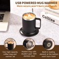 thumbnail image 4 of Self-Heating Coffee Mug - 12oz USB Electric Heated Mug with Temperature Control & 10H Auto Shut Off, Smart Warming Travel Mug for Hot Tea/Coffee, for Office/Home (Black), 4 of 6