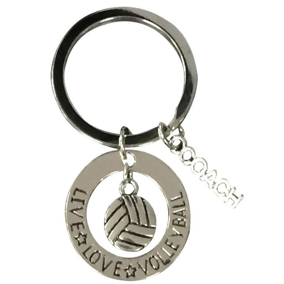 Volleyball Coach Keychain- Live Love Volleyball -