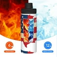 thumbnail image 5 of Daiia American Flag Map Printed 18 OZ Sports Insulated Kettle Drinking Cup Water Bottle Stainless Steel Kettle Portable Cup For Gym, 5 of 7