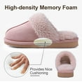 thumbnail image 4 of Women's Fuzzy Memory Foam Slippers Fluffy Winter House Shoes Indoor and Outdoor, 4 of 13