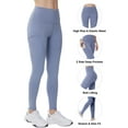 thumbnail image 3 of Hanerdun Womens Yoga Leggings with Pockets Ankle High Waist Workout Pants Bottoms Black/Blue S, 3 of 9