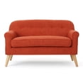 thumbnail image 2 of Orange Loveseat - Hand - Crafted Details - Living Room Space - Beautiful and Cozy Seating, 2 of 6